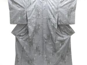 草花模様織り出し本場泥大島紬着物(7マルキ)